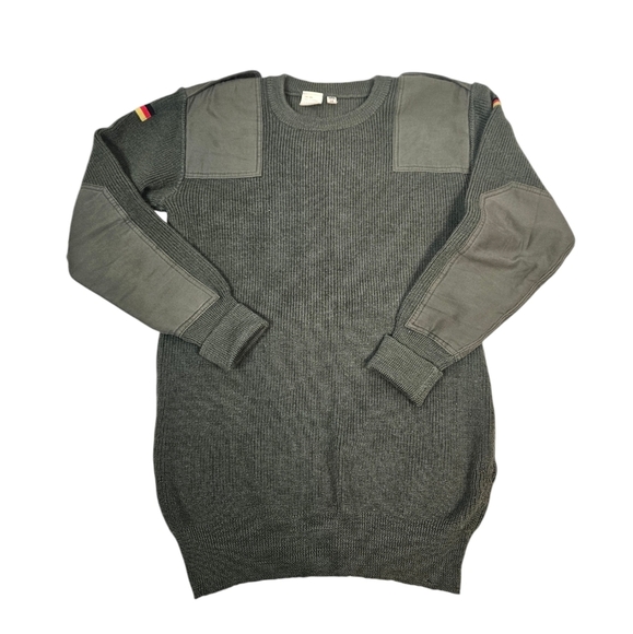 Vintage German Commando Olive Green Ribbed Knit Wool Sweater Size Medium Men A17 - Picture 12 of 12